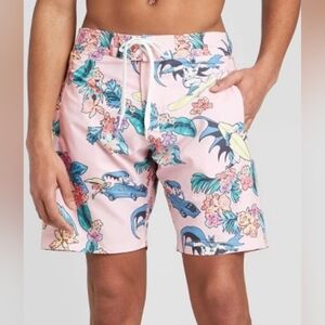 Batman DC Comics Brandclub Surfing Batman Board Shorts Swim Trunks sz XL